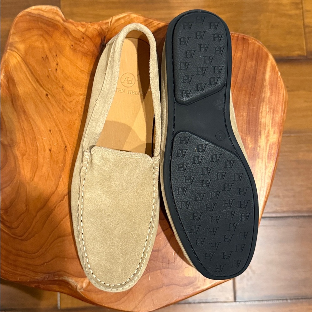 Austen Heller Tan Suede Slip-Ons - Picture 3 of 4